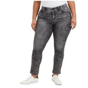 Torrid Acid wash BOMBSHELL STRAIGHT JEAN SUPER SOFT GREY plus size 26 30‎ new